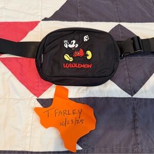 lululemon athletica Black belt Bag with Mickey Design